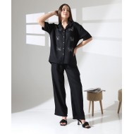 KISA KOL SİMLİ TAKIM (SİYAH )