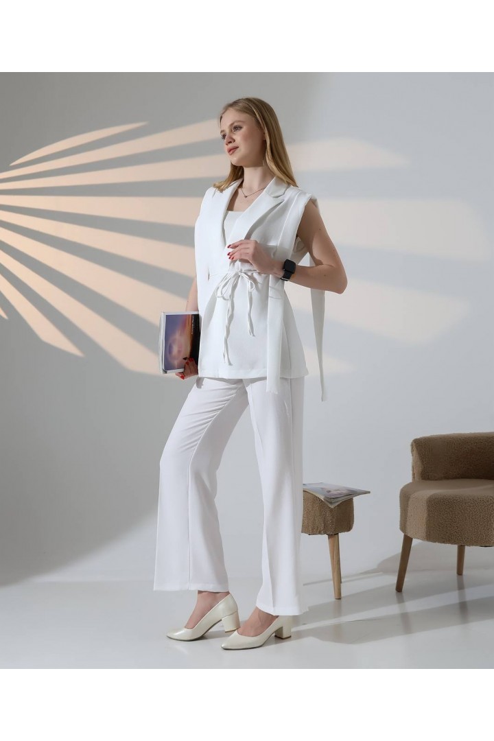 BEYAZ KLASİK MODEL ALT ÜST TAKIM