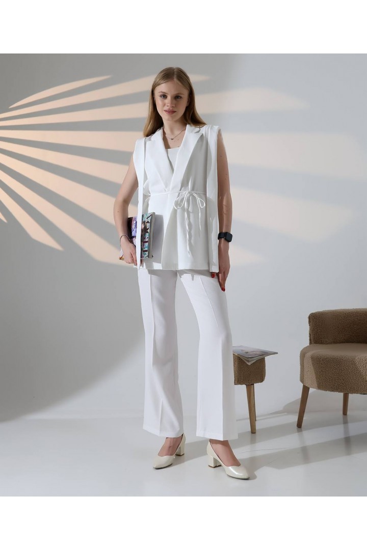 BEYAZ KLASİK MODEL ALT ÜST TAKIM