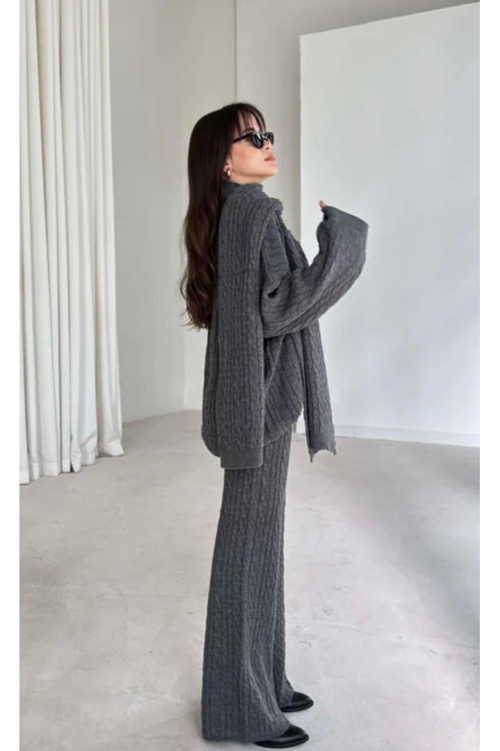 ÜÇLÜ TRİKO TAKIM  ANTRASİT