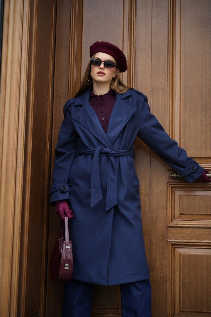 LACİVERT KAŞE KABAN