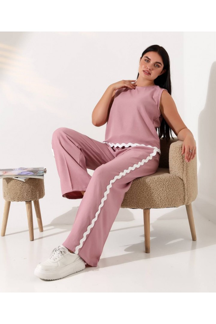 PEMBE SIFIR KOL ALT ÜST TAKIM 